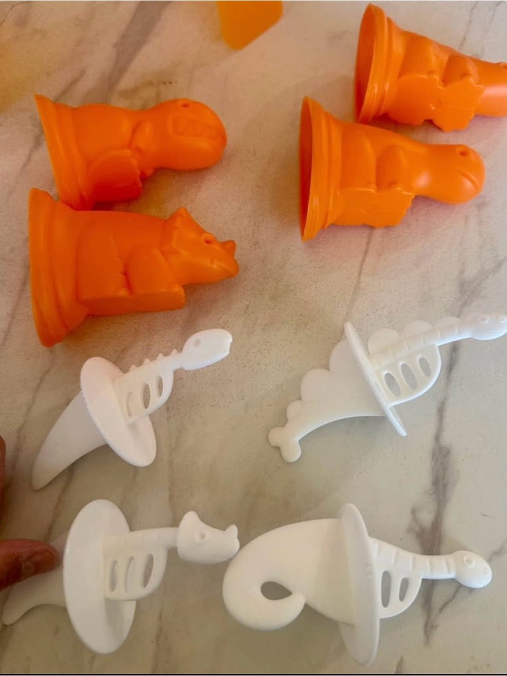*NEW* Tovolo Tangerine colored Dino Pop Molds - Set Of 4